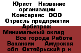 Юрист › Название организации ­ Комсервис, ООО › Отрасль предприятия ­ Арбитраж › Минимальный оклад ­ 25 000 - Все города Работа » Вакансии   . Амурская обл.,Октябрьский р-н